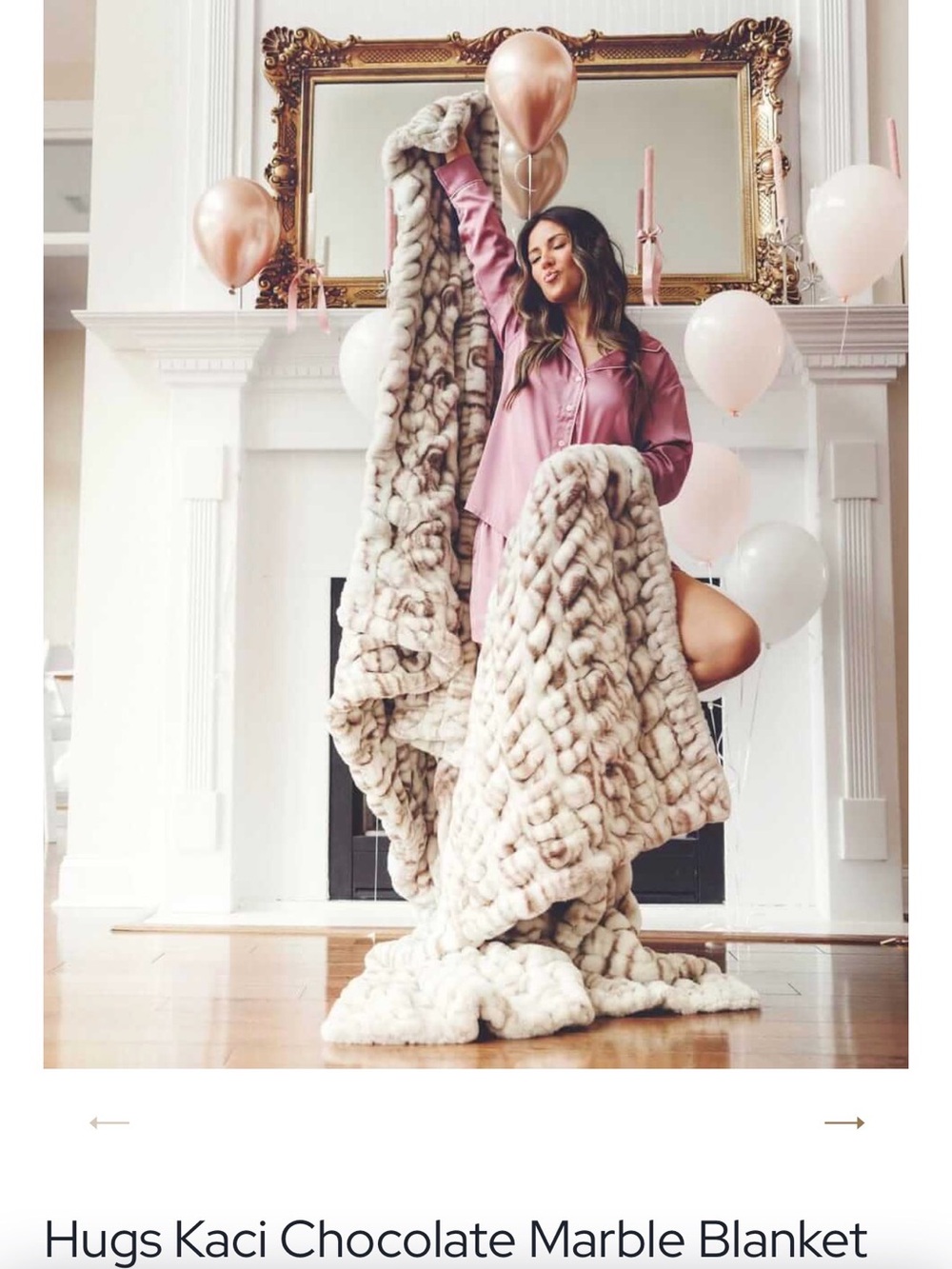 Plush Chocolate Marble Faux Fur Throw Blanket - Cream & Light Brown